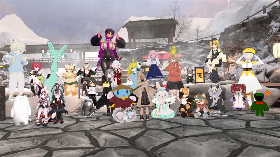 ぶらりさんぽで雪景色を巡った集合写真